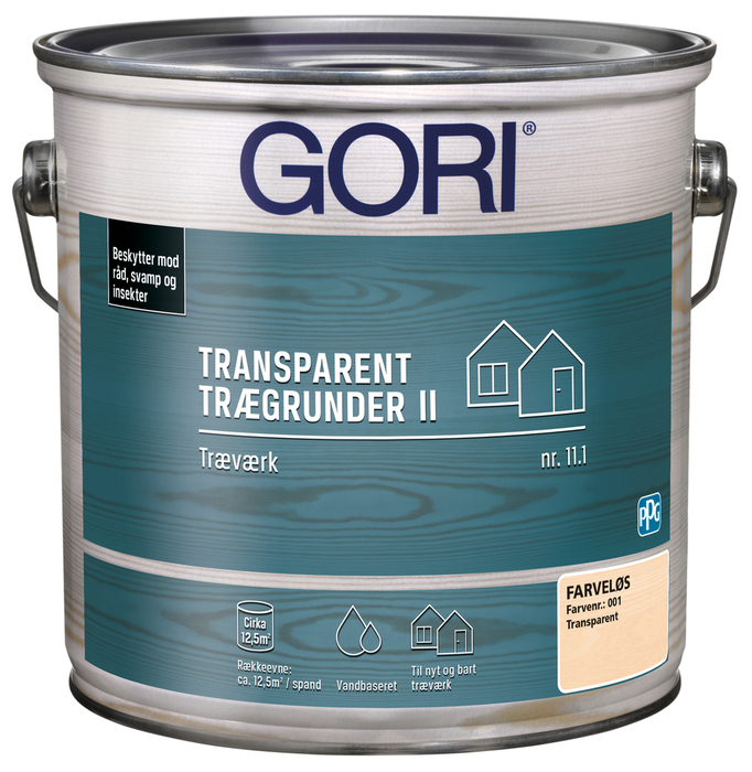 GORI 11 transparent trægrunder vandbaseret  2,5 liter